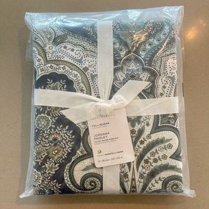 Pottery Barn Jordana Paisley Percale Duvet Cover Full/Queen. NWT.